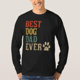 T-shirt Meilleur Chien Papa Jamais Chien Vintage Papa