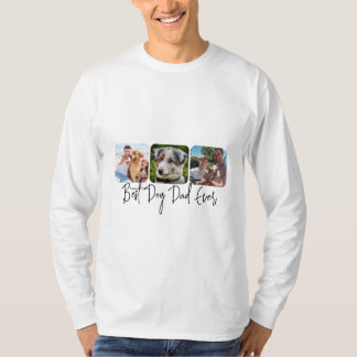 T-shirt Meilleur Chien Papa Jamais - Collage Personnalisé