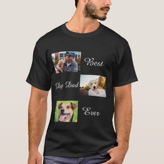 T-shirt Meilleur Chien Papa Jamais Fête des pères 3 Photo  (Devant)