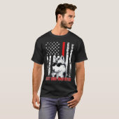 T-shirt Meilleur Chien Papa Jamais Husky Chien Papa USA Dr (Devant entier)