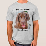 T-shirt Meilleur Chien Papa Jamais mignon Chiot Personnali<br><div class="desc">Meilleur Papa Chien Jamais... Surprenez votre chien préféré papa cette Fête des pères avec cette super mignonne chemise photo personnalisée pour animaux de compagnie. Customisez cette chemise de papa chien avec la photo préférée de votre chien, et le nom. Meilleur Chien Papa Jamais ... Dit, Le nom de votre chien...</div>
