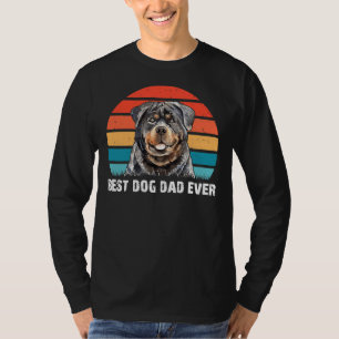 T-shirt Meilleur Chien Papa Jamais mignon Rottweiler Retro