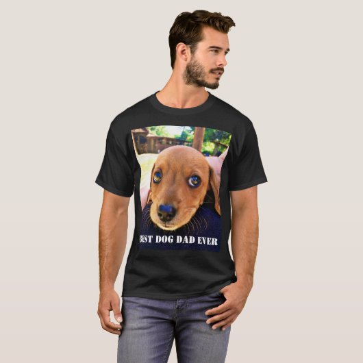 T-shirt Meilleur Chien Papa Jamais Photo Chiens Cadeaux An (Devant entier)