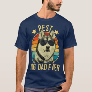 T-shirt Meilleur Chien Papa Jamais Sibérie Husky Fête des 