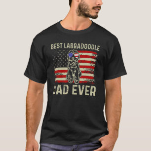 T-shirt Meilleur Chien Papa Jamais Usa Drapeau Papa Joke L