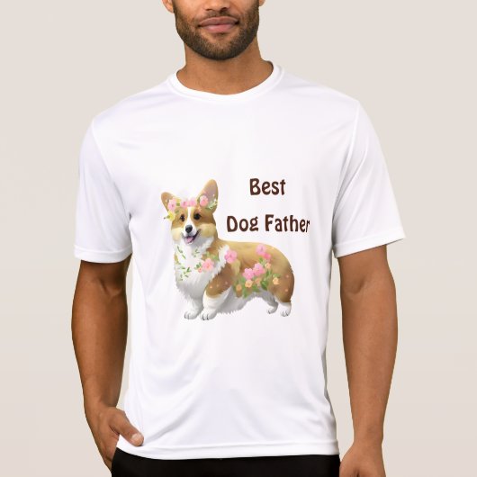 T-shirt Meilleur Chien Père Corgi pour une humeur positive (Devant)