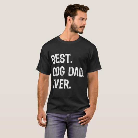 T-shirt meilleur chien père de chien (Devant entier)
