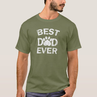 T-shirt Meilleur chien père jamais Empreinte de patte