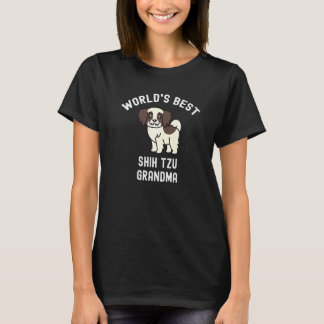 T-shirt Meilleur Chien Shih Tzu Grandma