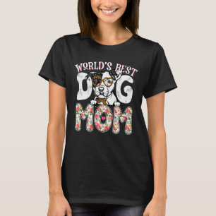 T-shirt Meilleur Chien Taureau du monde Maman Leopard Da M