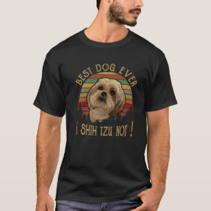 T-shirt Meilleur Chien Vintage Rétro Jamais Je Chien Tzu 