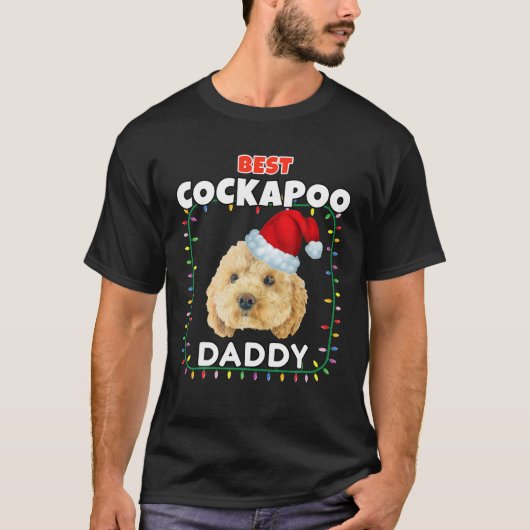 T-shirt Meilleur Cockapoo papa fête de Noël Chien Pot de f (Devant)