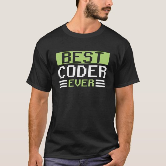 T-shirt Meilleur Coder jamais programmeur Coding Code Sayi (Devant)