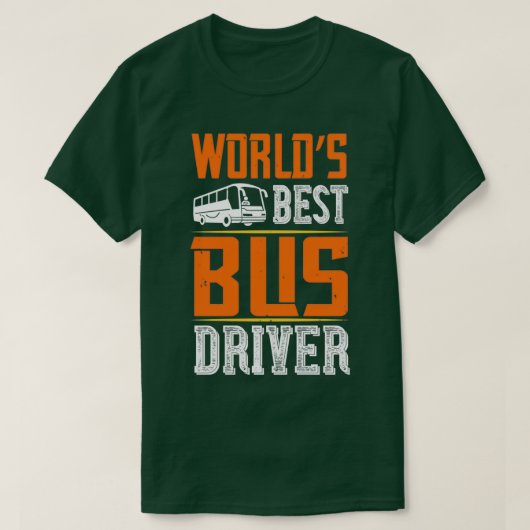 T-shirt Meilleur conducteur de bus (Design devant)