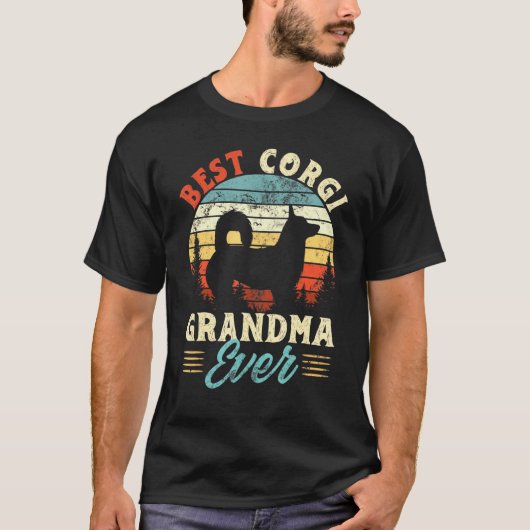 T-shirt Meilleur Corgi grand-mère jamais chien (Devant)