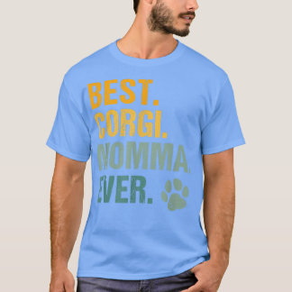 T-shirt Meilleur Corgi Momma Jamais Chien Vintage Paw Pupp