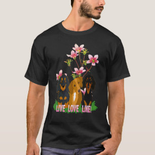 T-shirt Meilleur Dachshund Cute Wiener Chien Live Amour Co