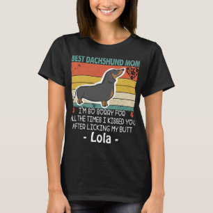 T-shirt Meilleur Dachshund Maman Funny Chien Mama Custom C