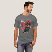 T-shirt Meilleur Dachshund Maman mignonne Fil Haired Chien (Devant entier)