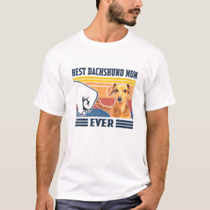 T-shirt Meilleur Dachshund Maman toujours cadeau Fête Vin