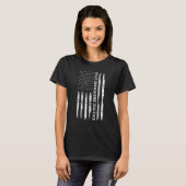 T-shirt Meilleur Dachshund Papa Jamais Chien Drapeau Améri (Devant entier)