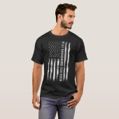 T-shirt Meilleur Dachshund Papa Jamais Chien Drapeau Améri (Devant entier)