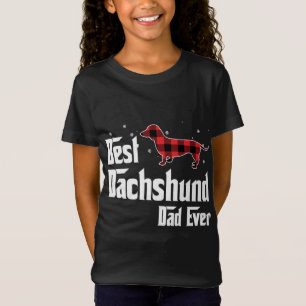 T-Shirt Meilleur Dachshund Papa Jamais Rouge Parié Noël Po