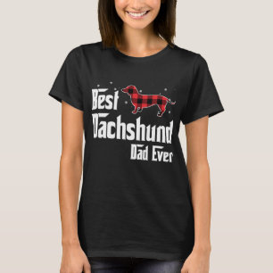 T-shirt Meilleur Dachshund Papa Jamais Rouge Parié Noël Po