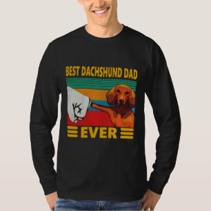 T-shirt Meilleur Dachshund Papa jamais Vintage