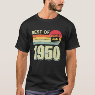 T-shirt Meilleur De 1950 Bande De Cassette Rétro Vintage 7
