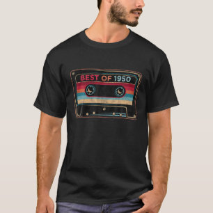 T-shirt Meilleur de 1950 Bande de cassette Vintage colorée