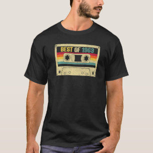 T-shirt Meilleur De 1963 60e Anniversaire Bande de cassett