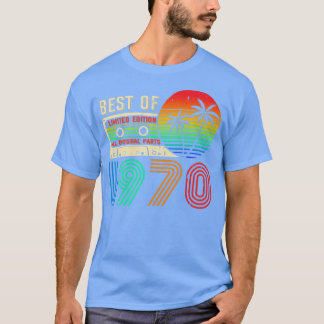T-shirt Meilleur De 1970 52e Anniversaire Limite De Casset