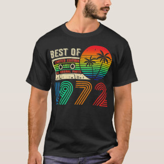 T-shirt Meilleur De 1972 50e Anniversaire Limite De Casset