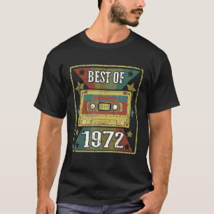 T-shirt Meilleur De 1972 Bande De Cassette Vintage Rétro C
