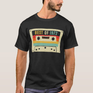 T-shirt Meilleur de 1972 Cassette Audio Rétro Vintage 51e