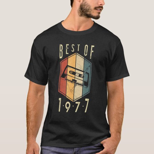 T-shirt Meilleur De 1977 45 Ans Bande De Cassette 45E Nais (Devant)