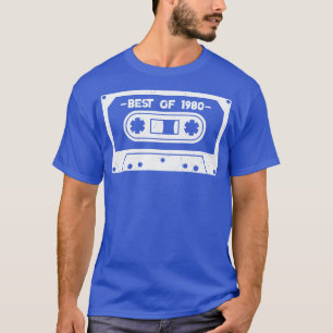 T-shirt Meilleur de 1980 Bande de cassette rétro 1980 Anni