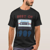 T-shirt Meilleur De 1989 Cassette Rétro 80'S Mixtape (Devant)