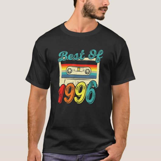 T-shirt Meilleur De 1996 26e Anniversaire Bande de cassett (Devant)