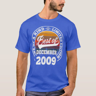 T-shirt Meilleur De Décembre 2009 13E Cadeau Anniversaire