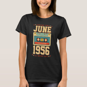 T-shirt Meilleur De Juin 1956 66 Ans Bande Cassette 66e