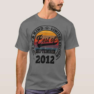 T-shirt Meilleur De Septembre 2012 10E Cadeau Anniversaire