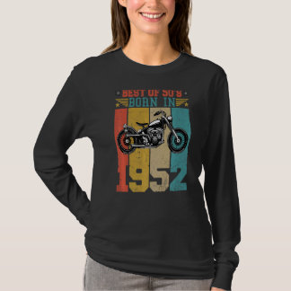 T-shirt Meilleur Des Années 50 Né En 1952 Moto Vintage B