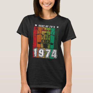 T-shirt Meilleur Des Années 70 Né En 1974 Moto Classique N
