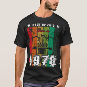 T-shirt Meilleur Des Années 70 Né En 1978 Moto Classique N