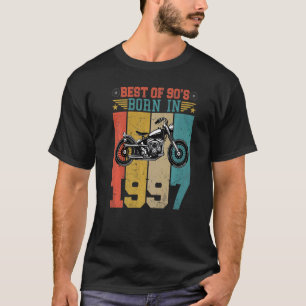 T-shirt Meilleur Des Années 90 Né En 1997 Moto Vintage B
