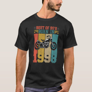 T-shirt Meilleur Des Années 90 Né En 1998 Moto Vintage B