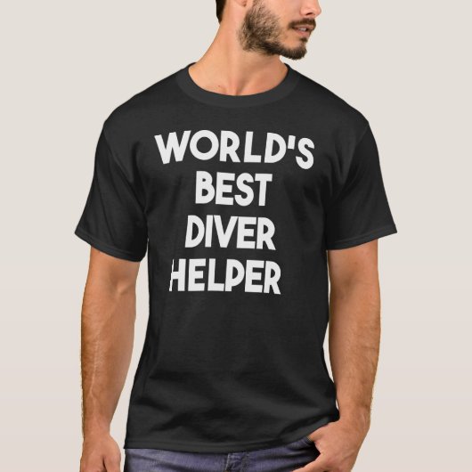 T-shirt Meilleur Diver Helper du monde (Devant)