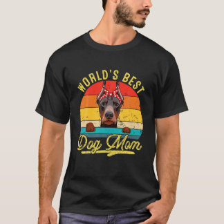 T-shirt Meilleur Doberman Dog Maman Fête des Mères Rétro d